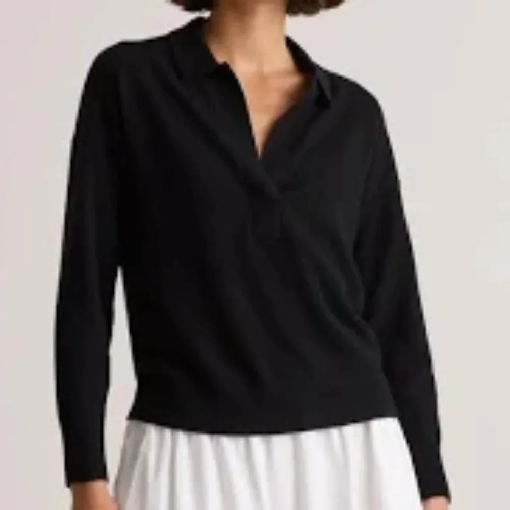 CashSoft Relaxed Polo Sweater - Picture 1 of 3